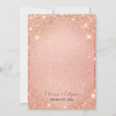 Invitation glam chic rose or Parties scintillant or cadre mar (Dos)