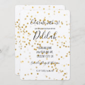 Invitation Glam Confetti (Devant / Derrière)