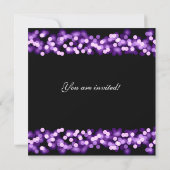 Invitation Glam de Hollywood violet Bat mitzvah (Dos)