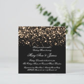 Invitation Glam de minuit doré Wedding shower de Couple (Debout devant)