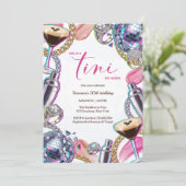 Invitation Glam Disco Espresso Martini Pink Birthday Party (Debout devant)
