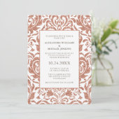 Invitation Glam Elegant Faux Rose Gold Parties scintillant Ma (Debout devant)