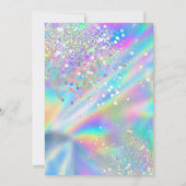 Invitation Glam Faux Parties scintillant holographique Sweet  (Dos)