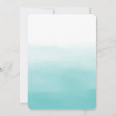 Invitation Glam Gold Ananas Aqua Aquarelle douche nuptiale (Dos)