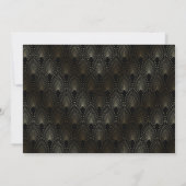 Invitation Glam Gold Art Deco Peacocks Fête des mariées (Dos)