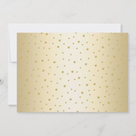 Invitation Glam Gold Black Royal Blue 50th Photo Anniversaire (Dos)