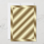 Invitation Glam Gold Foil et Black Fête des mariées Invitatio (Dos)