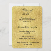 Invitation Glam Gold Graduation Votre photo (Devant)