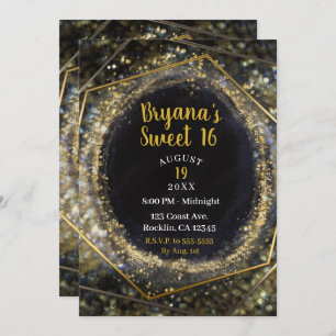 Invitation Glam Gold Iridescente Moderne Abstraite Glam Sweet