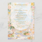 Invitation Glam Gold Mediterranean Bridal Brunch Vintage (Devant)
