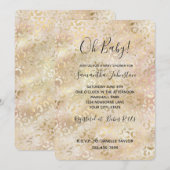 Invitation Glam Gold Rose (Devant / Derrière)
