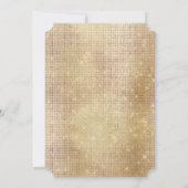 Invitation Glam Gold Tropical Feuilles Sparkle Mariage (Dos)
