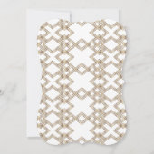 Invitation Glam Gold White Great Gatsby 1920 Mariage (Dos)