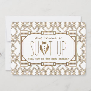 Invitation Glam Great Gatsby VOUDREZ-VOUS ÊTRE MON PORTE-ANNE