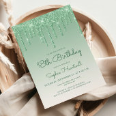 Invitation Glam Green 18e fête d'anniversaire