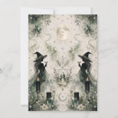 Invitation Glam Green Witch 21e Anniversaire (Dos)