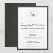 INVITATION GLAM GRIS MARON SOIE VOTRE LOGO ATELIER GALA ÉVÉNE (Devant / Derrière)