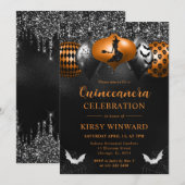 Invitation Glam Halloween Ornements Quinceanera (Devant / Derrière)