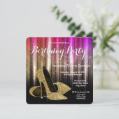 Invitation Glam High talon Chaussure fête d'anniversaire (Debout devant)