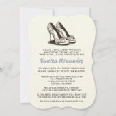 Invitation Glam ivoire Chaussures Bachelorette Party (Devant)