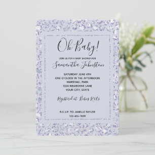 Invitation Glam Lavender Lilac Purple Empreinte de léopard Pa