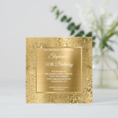 Invitation Glam léopard Gold Foil 50e anniversaire (Debout devant)