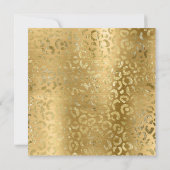 Invitation Glam léopard Gold Foil 50e anniversaire (Dos)