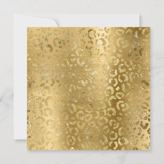 Invitation Glam léopard Gold Foil 50e anniversaire (Dos)