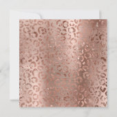 Invitation Glam léopard rose Gold Foil 50e anniversaire (Dos)
