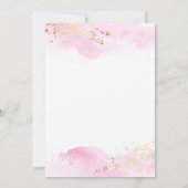 Invitation Glam Makeup Anniversaire fête Blush rose Spa (Dos)