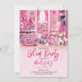 Invitation Glam Makeup Girl Anniversaire (Devant)
