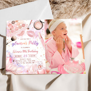 Invitation Glam Makeup Spa Party
