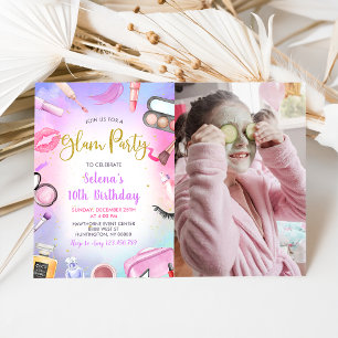 Invitation Glam Makeup Spa Party