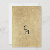 Invitation Glam mauve gouttes de parties scintillant en or ve (Dos)