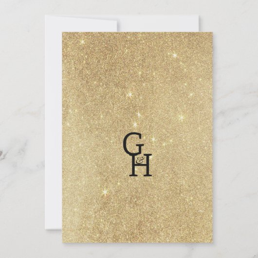 Invitation Glam mauve gouttes de parties scintillant en or ve (Dos)