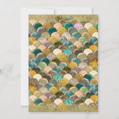 Invitation Glam Mermaid Baby shower or Parties scintillant et (Dos)