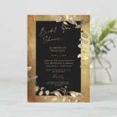 Invitation Glam métal or et Fête des mariées noire Invitat (Debout devant)