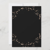 Invitation Glam Minimalist Black Gold Parties scintillant Adu (Dos)