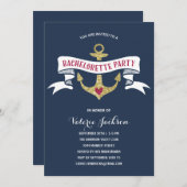 Invitation Glam Nautical Bachelorette (Devant / Derrière)