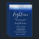 Invitation Glam Navy Blue 18th Birthday<br><div class="desc">Cette invitation moderne à 18e anniversaire est conçue pour impressionner ! Faux-lumières faux-shimmer branchés sur un arrière - plan bleu marine avec une police de caractères moderne.</div>