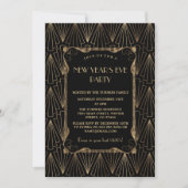 Invitation Glam Old Hollywood Grand Gatsby New Year Party (Devant)