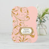 Invitation Glam Old Hollywood Regency Black Cravate Style d'é (Debout devant)