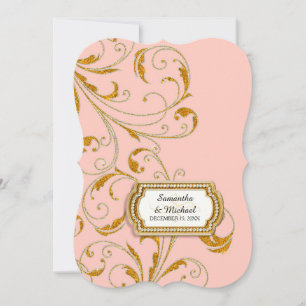 Invitation Glam Old Hollywood Regency Black Cravate Style d'é