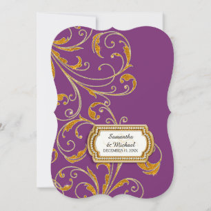 Invitation Glam Old Hollywood Regency Black Cravate Style d'é