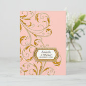 Invitation Glam Old Hollywood Regency Black Cravate Style d'é (Debout devant)