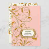 Invitation Glam Old Hollywood Regency Black Cravate Style d'é (Devant / Derrière)