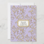 Invitation Glam Old Hollywood Regency Black Tie Lavender (Devant)
