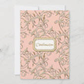 Invitation Glam Old Hollywood Regency Girl Cross Confirmation (Devant)