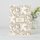 Invitation Glam Old Hollywood Regency Gold Couples Douche (Debout devant)