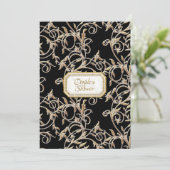 Invitation Glam Old Hollywood Regency Gold Couples Douche (Debout devant)